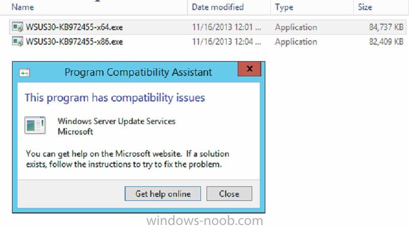 versão wsus compatível não encontrada sccm 2012