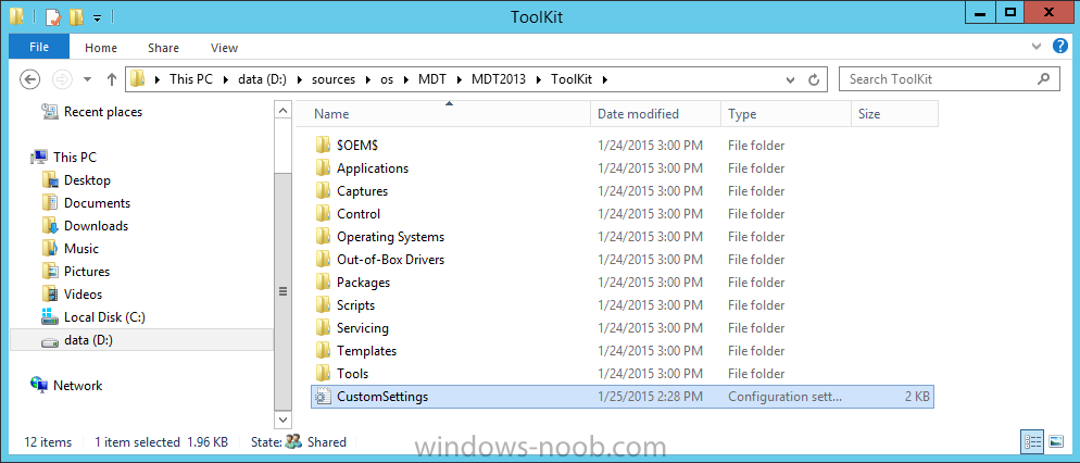 copied the customsettings changed file to MDT 2013 Toolkit root.png