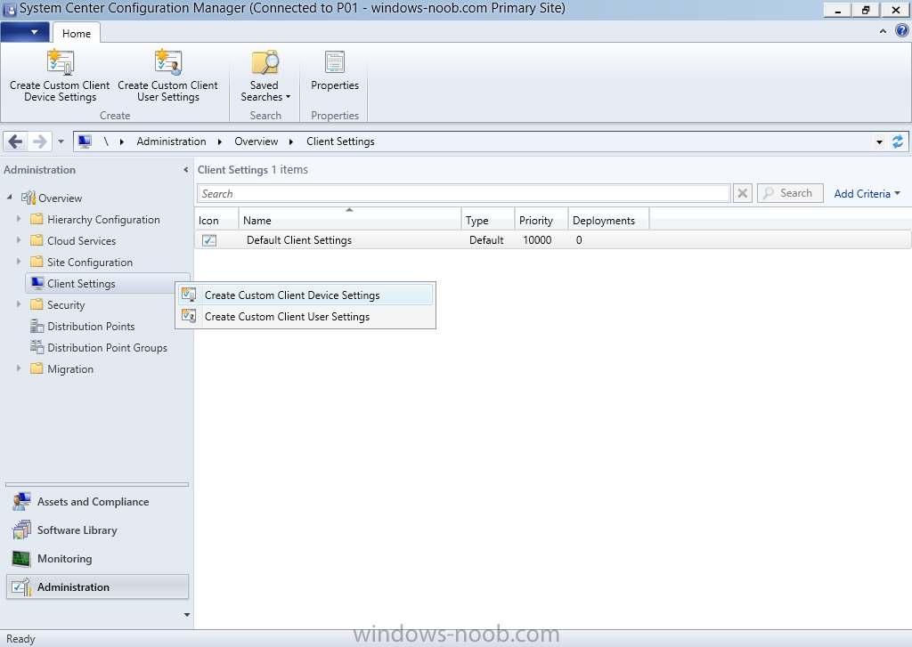 em client settings em client settings