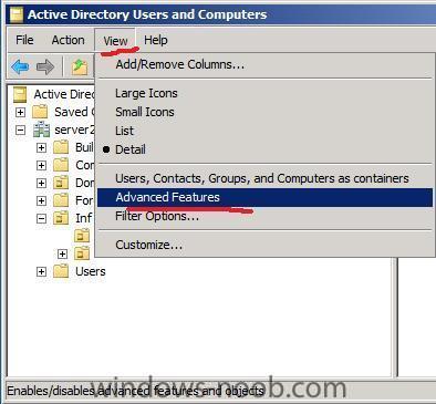 enable advanced features in active directory users and computers.jpg