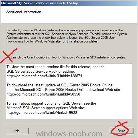 Launch Sql Server 2005 Provisioning Tool