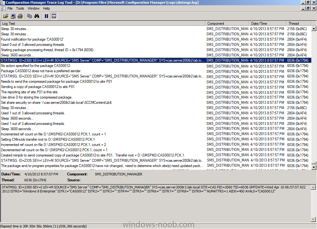 distmgr log file showing the distribution of our Windows 8 image to P01 distribution Point.png