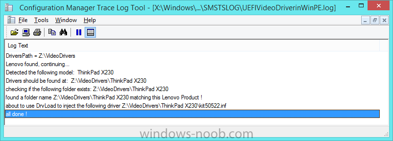UEFIVideoDriverinWinPE log file.png