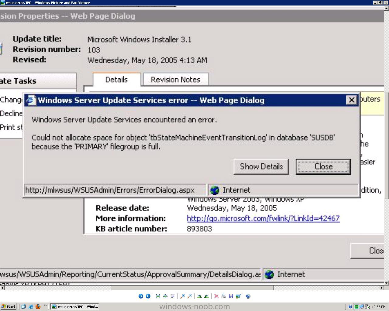 Wsus offline. Could not allocate. 80244010 Ошибка обновления Windows 7.