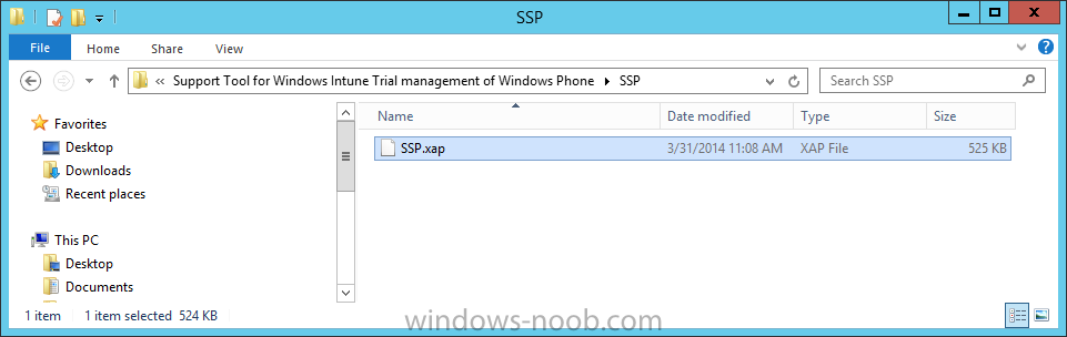 The SSP app is included in the support tool for windows Intune Trial Management.png