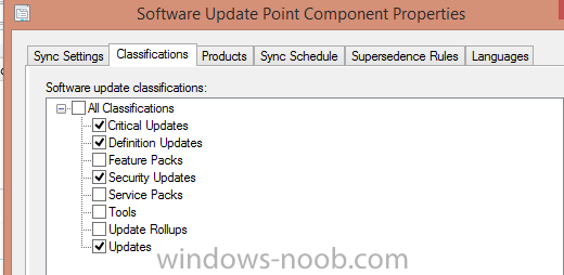 windows updates classifications