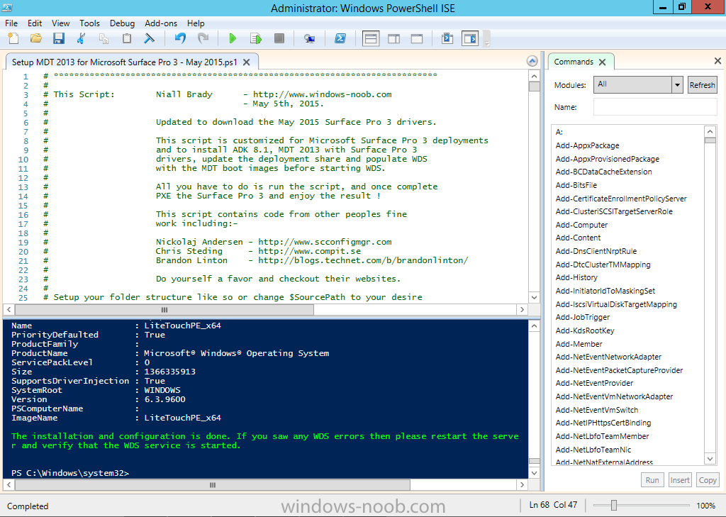 PowerShell script run successfully.png