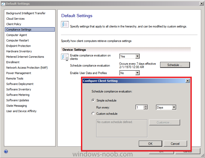 change compliance settings schedule.png