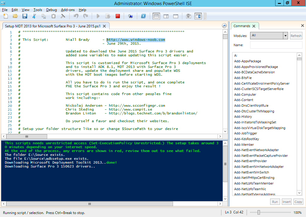 windows - Running PowerShell scripts as an Application in MDT 2013