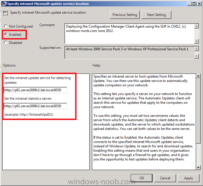 Specify Intranet Microsoft update service location.png