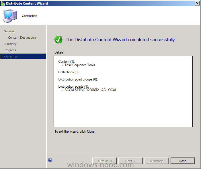 distribute content wizard is complete.png