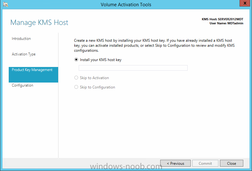 How can I setup KMS (key management server) for activating Windows 10 ? KMS