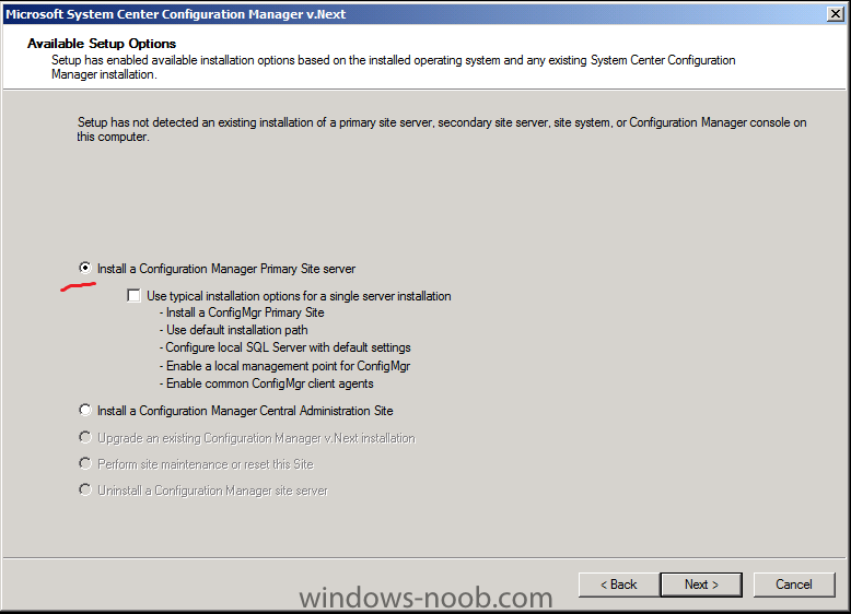 install a configuration manager primary server.png