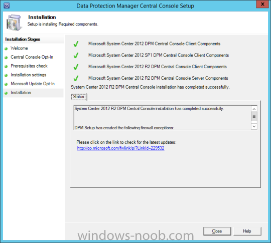 dpm-central-console-installation-complete.png