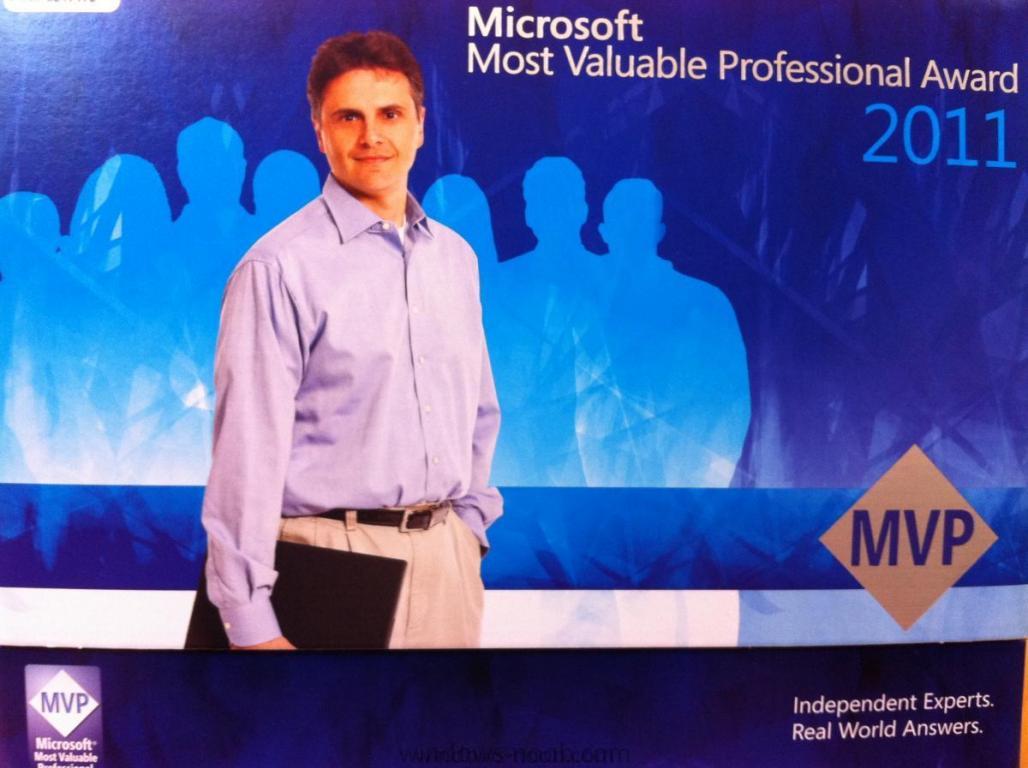 Microsoft Most Valuable Professional Award 2011.JPG