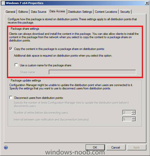 copy the contents in this package to a package share on distribution points.png