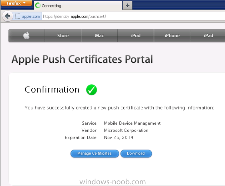you have successfully created a new push certificate with the following information.png
