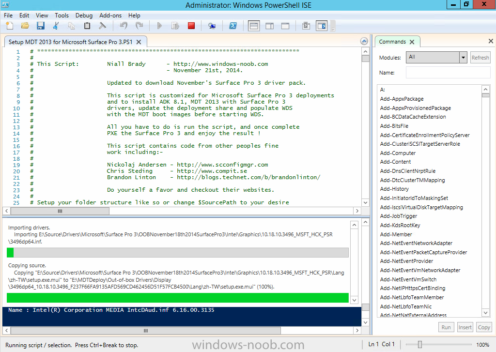 windows - Running PowerShell scripts as an Application in MDT 2013
