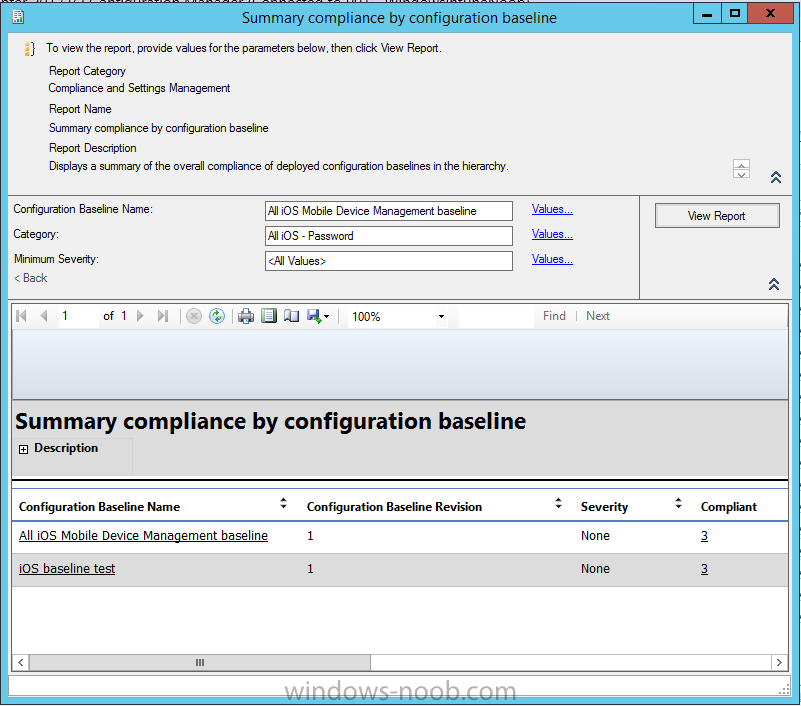 All iOS Mobile Device Management baseline compliance report.png