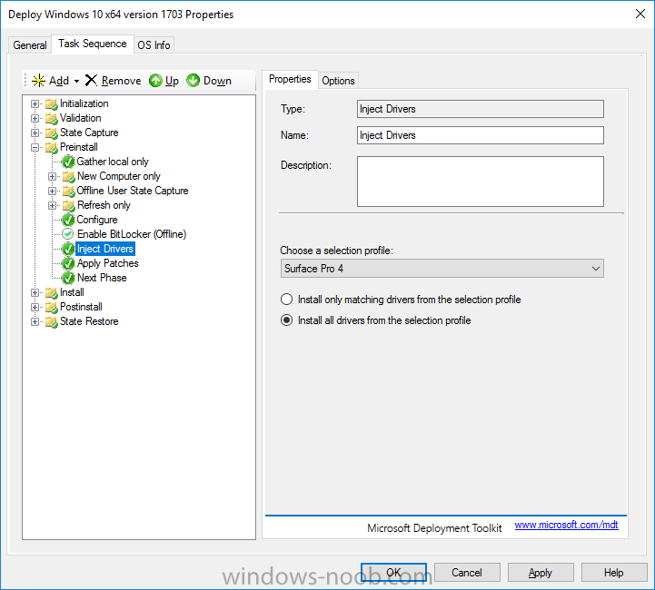 windows - Running PowerShell scripts as an Application in MDT 2013