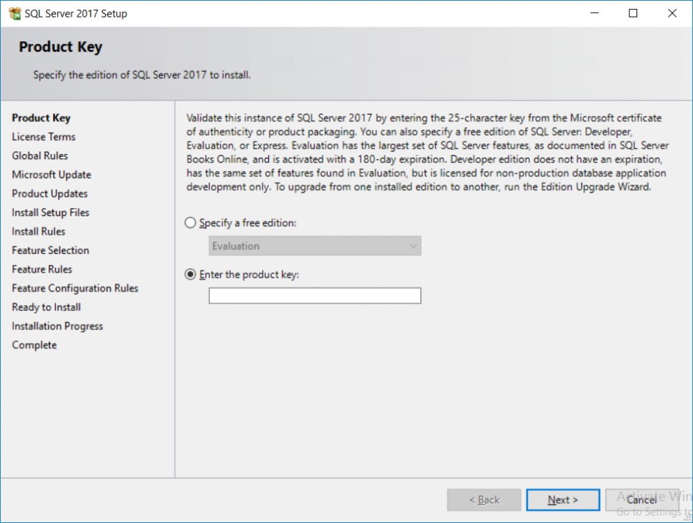 sql server installation - product key.png