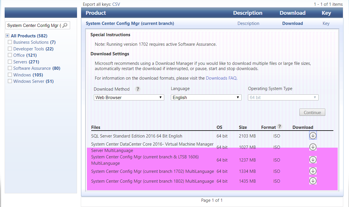 Download configuration. EG configuration Center. SCCM 2007. Microsoft System Center Operations Manager 2007 r2 ISO download. VLSC.