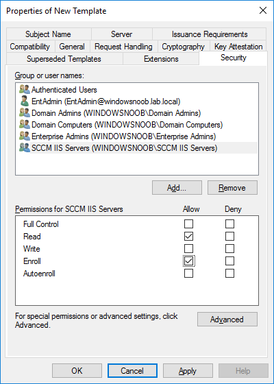 add sccm iis servers read and enroll.png