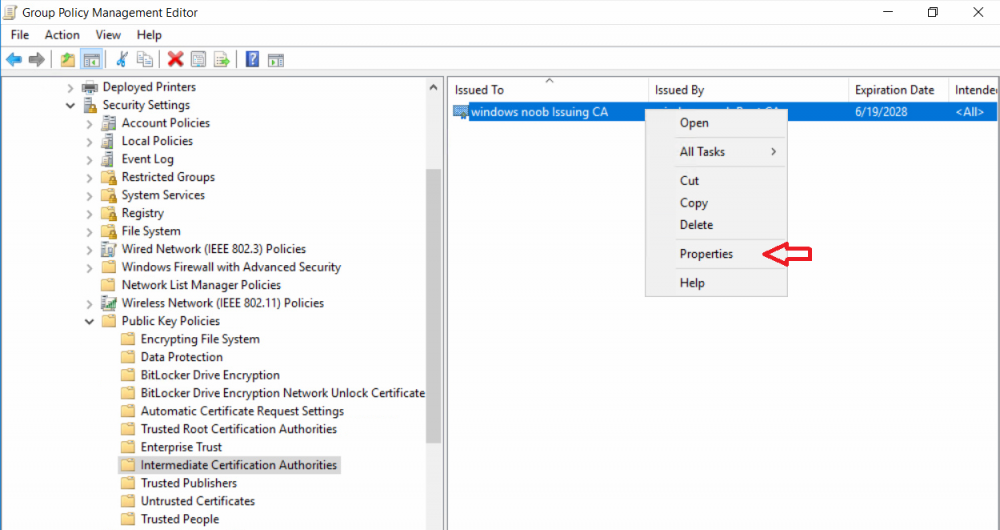 properties of the intermediate certificate authorities.png