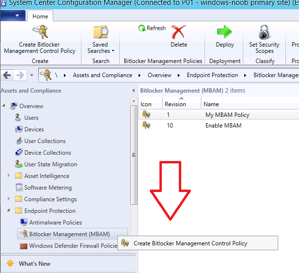 On Premises Bitlocker Management Using System Center Configuration Manager System Center Configuration Manager Current Branch Www Windows Noob Com
