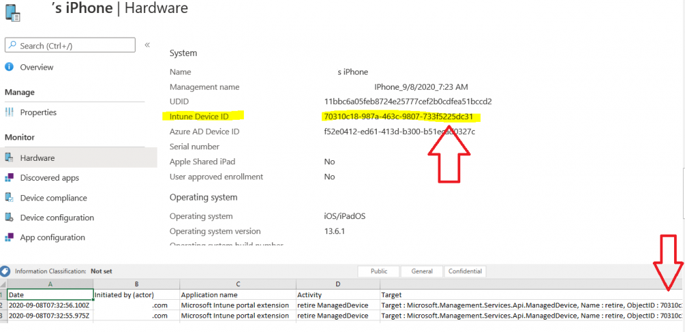 comparing the intune device id with the object id via the xl csv.png