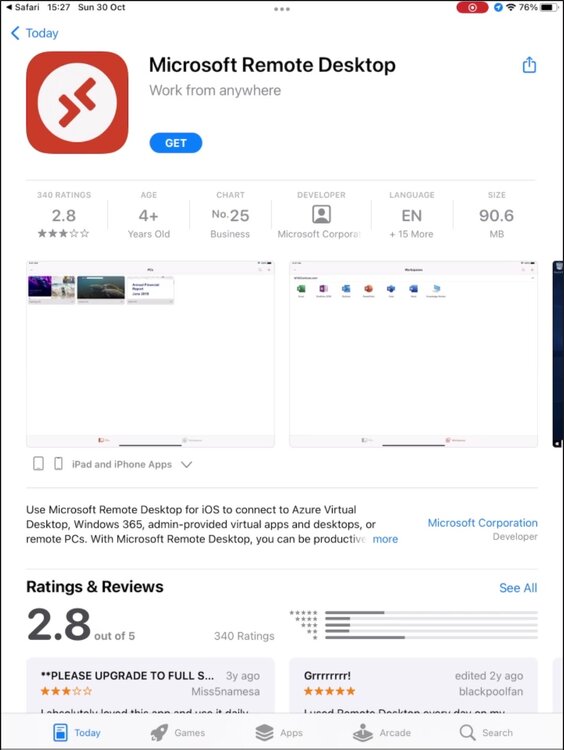 microsoft remote desktop in app store.jpg