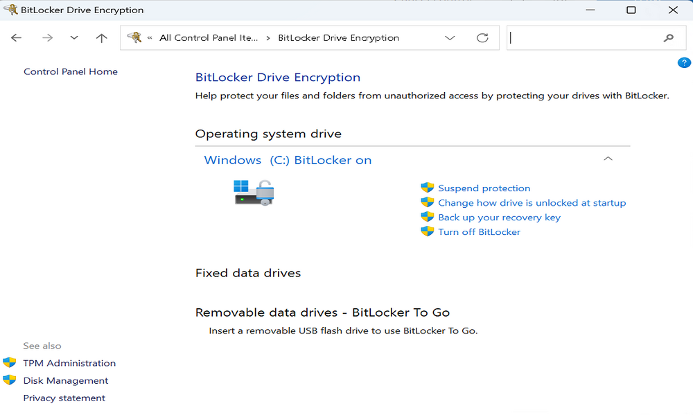 Bitlocker TS Success status - Protection is ON.PNG