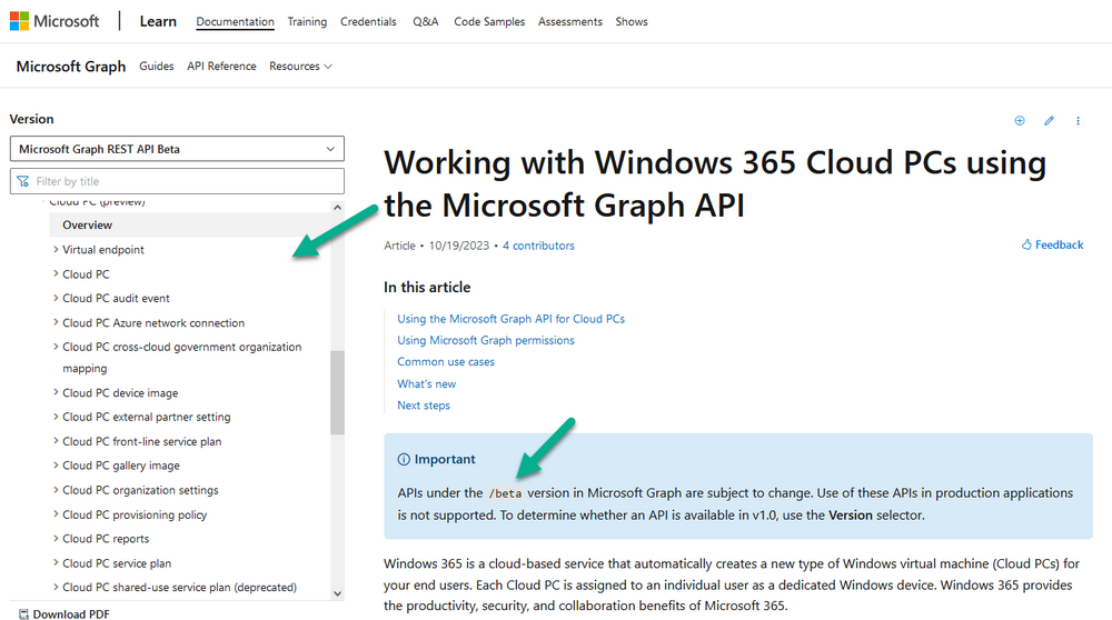 cloud pcs and microsoft graph api.png