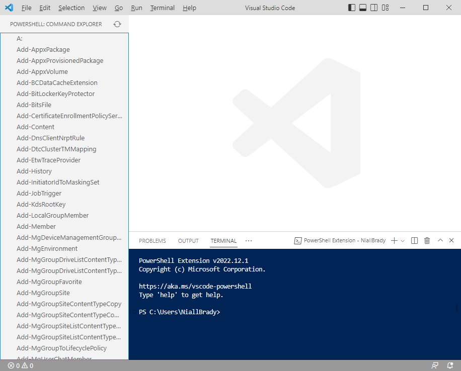 visual studio code in isemode.png